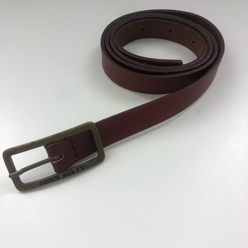Miss Sixty Burgundy Garnet Leather belt size M